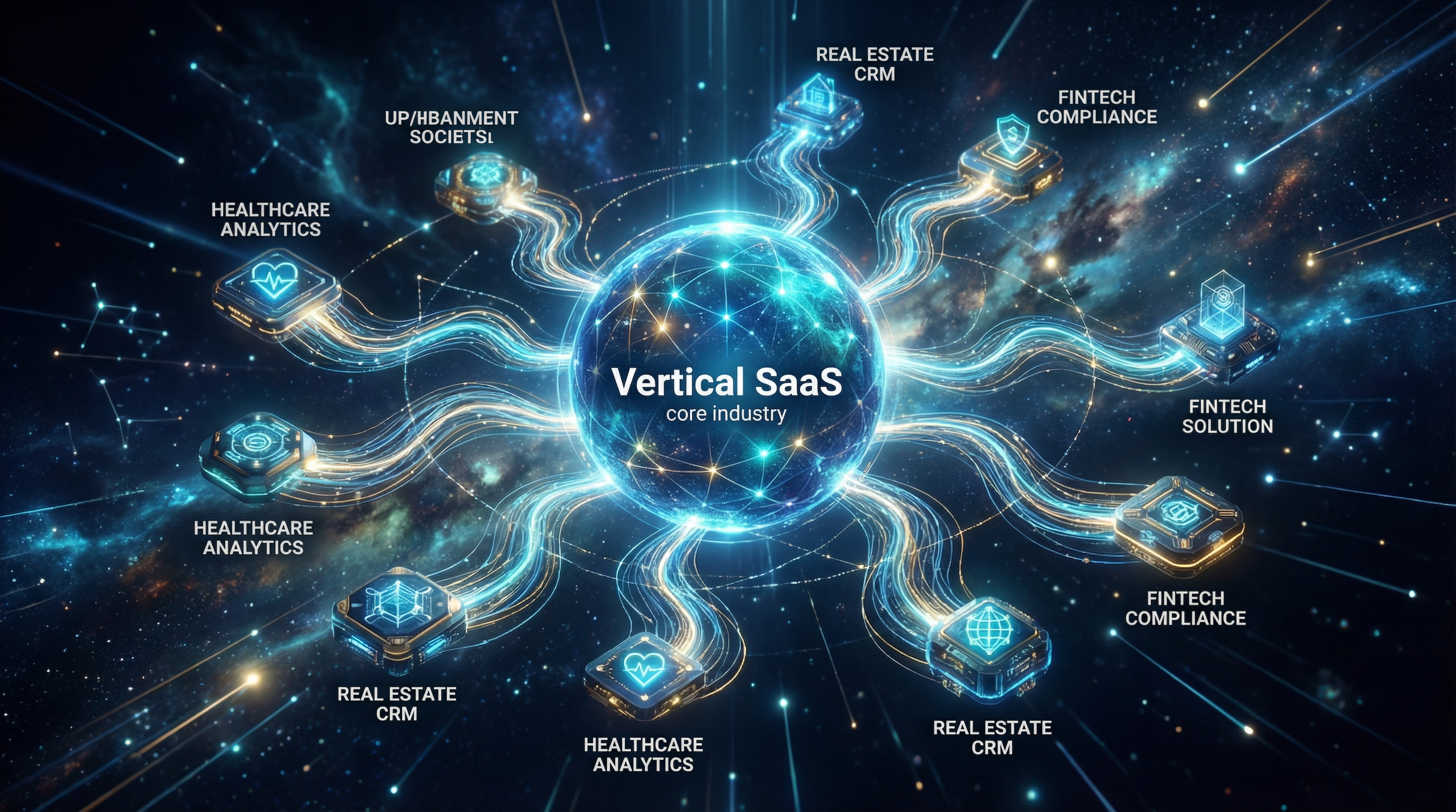 Abstract representation of Vertical SaaS
